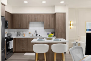dining area with kitchen